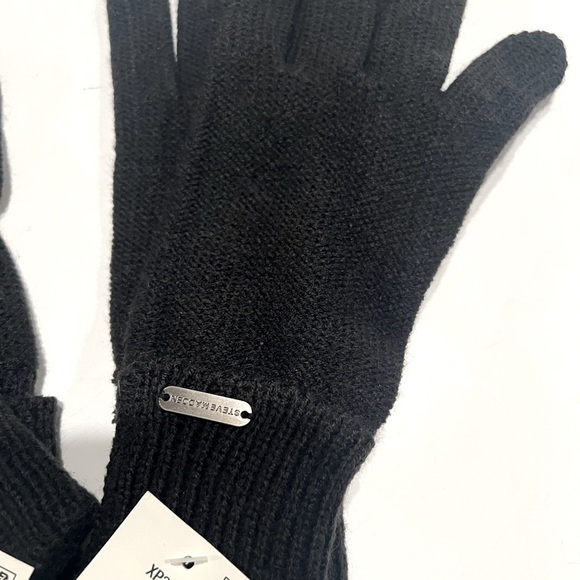 Set of 2 Steve Madden Solid Boyfriend Touch Gloves black - Picture 5 of 7